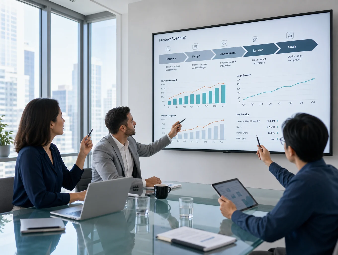 Digital transformation strategy roadmap visualization